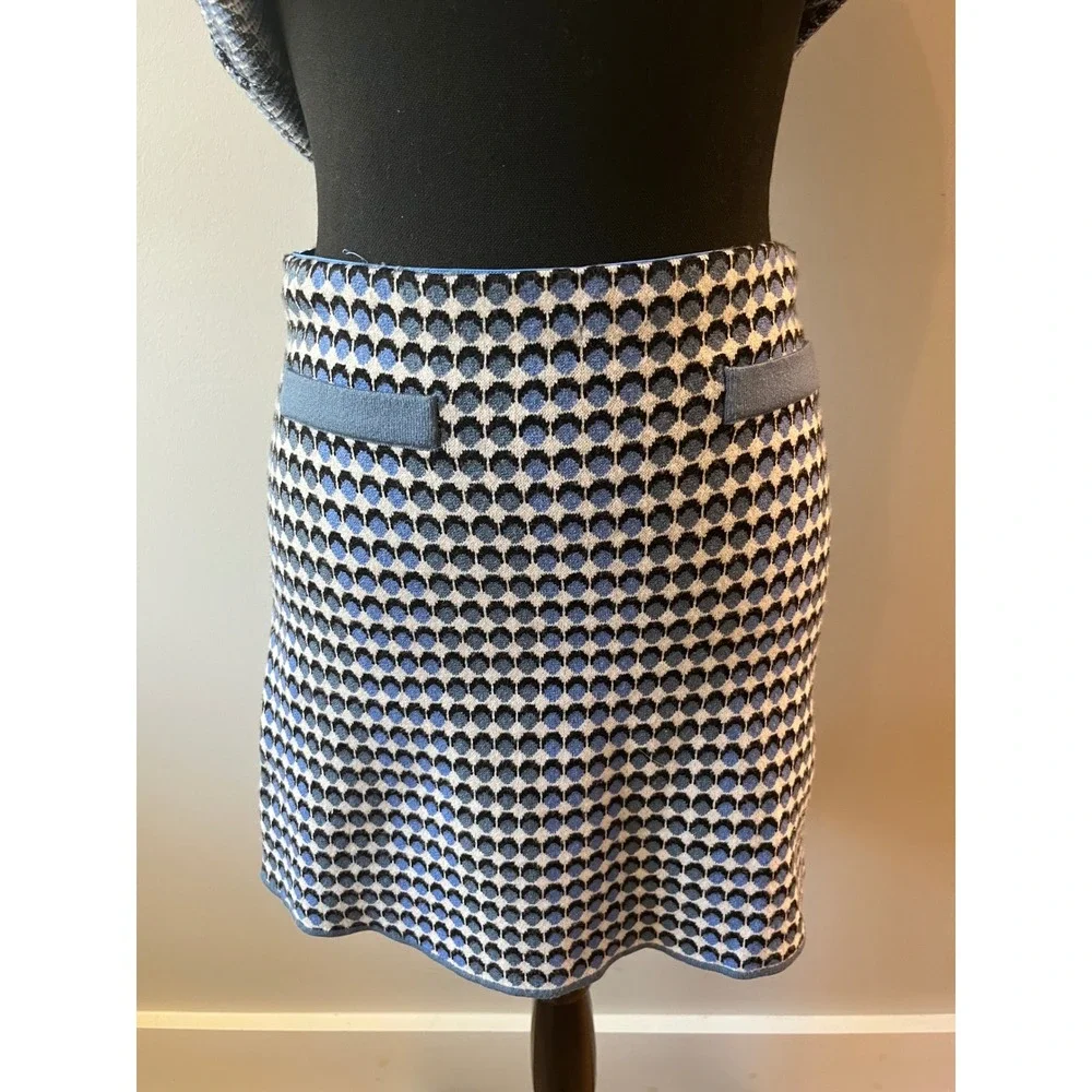 Lucy Paris Blue Geometric Knit Sleeveless Mini Dress Set XS - Picture 8 of 11